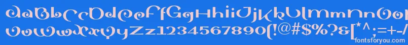 Sinahblackll Font – Pink Fonts on Blue Background