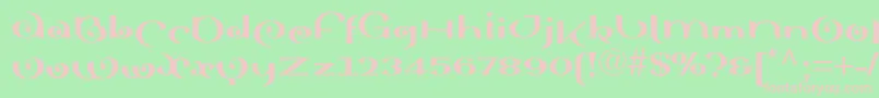 Sinahblackll Font – Pink Fonts on Green Background