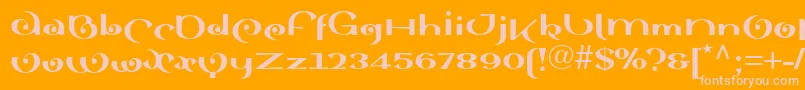 Sinahblackll Font – Pink Fonts on Orange Background