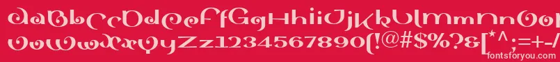 Sinahblackll Font – Pink Fonts on Red Background