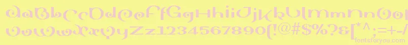 Sinahblackll Font – Pink Fonts on Yellow Background