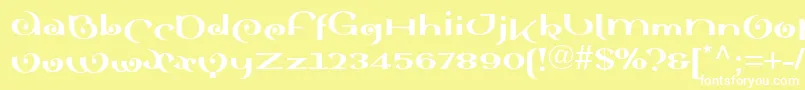 Sinahblackll Font – White Fonts on Yellow Background