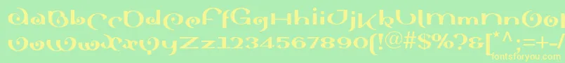 Sinahblackll Font – Yellow Fonts on Green Background