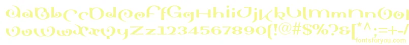 Sinahblackll Font – Yellow Fonts on White Background
