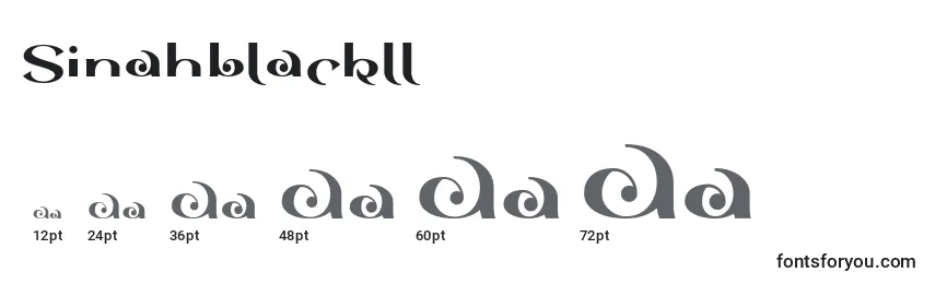Размеры шрифта Sinahblackll