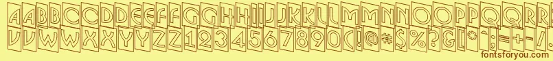 ABosanovacmdnotl Font – Brown Fonts on Yellow Background