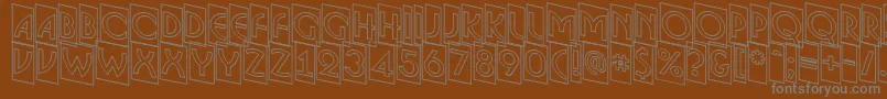 ABosanovacmdnotl-fontti – harmaat kirjasimet ruskealla taustalla