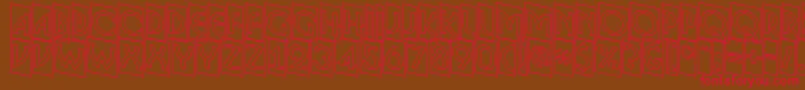 ABosanovacmdnotl Font – Red Fonts on Brown Background