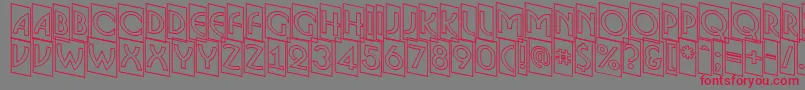 ABosanovacmdnotl Font – Red Fonts on Gray Background