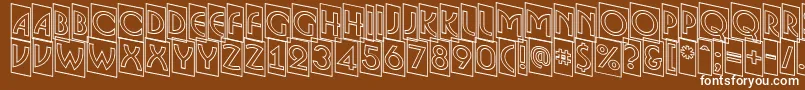 Шрифт ABosanovacmdnotl – белые шрифты на коричневом фоне