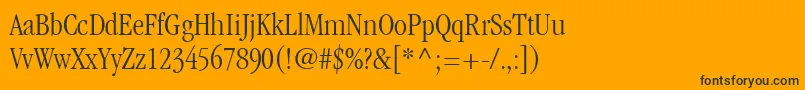 ItcGaramondLtLightCondensed Font – Black Fonts on Orange Background