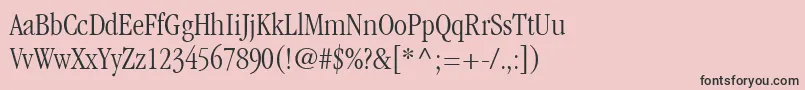 フォントItcGaramondLtLightCondensed – ピンクの背景に黒い文字