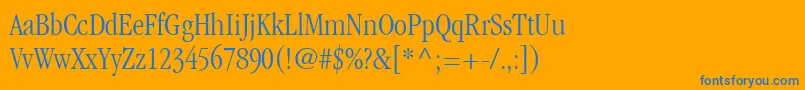 ItcGaramondLtLightCondensed Font – Blue Fonts on Orange Background