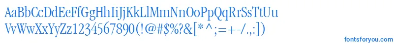 ItcGaramondLtLightCondensed-fontti – siniset fontit