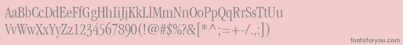 フォントItcGaramondLtLightCondensed – ピンクの背景に灰色の文字