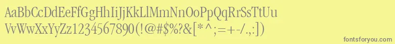 fuente ItcGaramondLtLightCondensed – Fuentes Grises Sobre Fondo Amarillo
