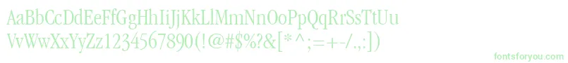 Шрифт ItcGaramondLtLightCondensed – зелёные шрифты