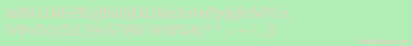 Police ItcGaramondLtLightCondensed – polices roses sur fond vert