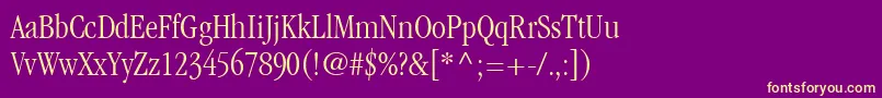 ItcGaramondLtLightCondensed Font – Yellow Fonts on Purple Background