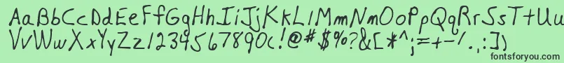 NiagaraRegular Font – Black Fonts on Green Background