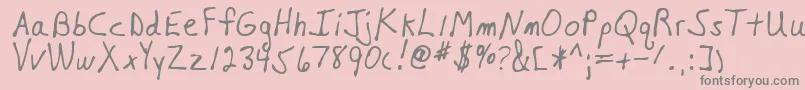 NiagaraRegular-Schriftart – Graue Schriften auf rosa Hintergrund