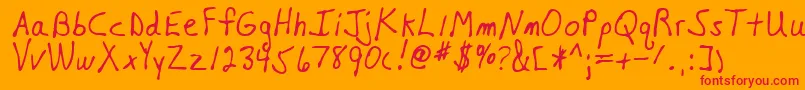 NiagaraRegular Font – Red Fonts on Orange Background