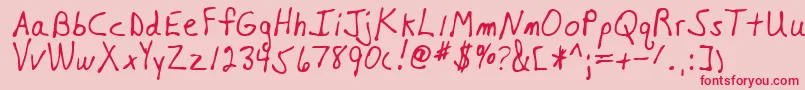 NiagaraRegular Font – Red Fonts on Pink Background