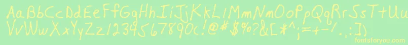 NiagaraRegular Font – Yellow Fonts on Green Background