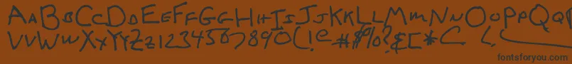 IcedLatte Font – Black Fonts on Brown Background