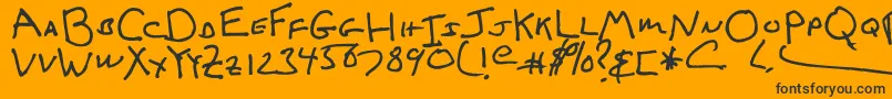 IcedLatte Font – Black Fonts on Orange Background