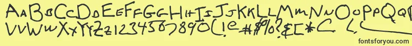 IcedLatte Font – Black Fonts on Yellow Background