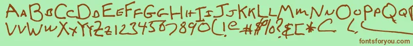 IcedLatte Font – Brown Fonts on Green Background