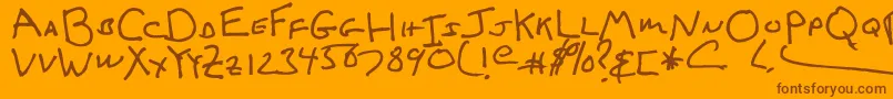 IcedLatte Font – Brown Fonts on Orange Background