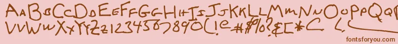 IcedLatte Font – Brown Fonts on Pink Background