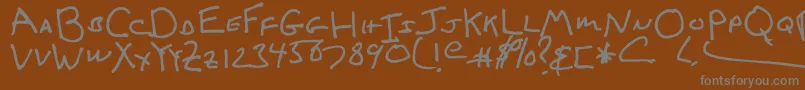 IcedLatte Font – Gray Fonts on Brown Background