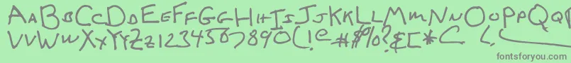 IcedLatte Font – Gray Fonts on Green Background