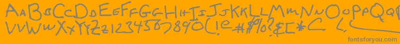 IcedLatte Font – Gray Fonts on Orange Background