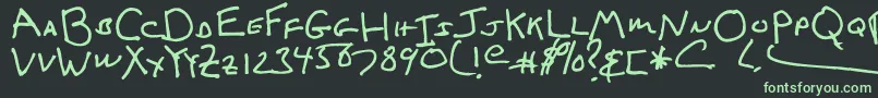 IcedLatte Font – Green Fonts on Black Background