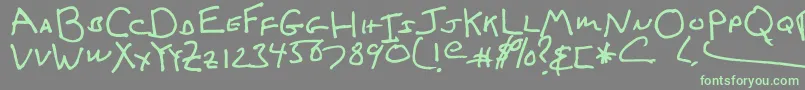 IcedLatte Font – Green Fonts on Gray Background