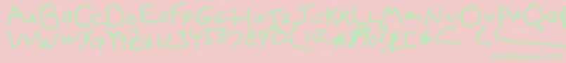 IcedLatte Font – Green Fonts on Pink Background