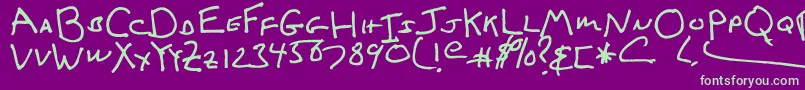 IcedLatte Font – Green Fonts on Purple Background