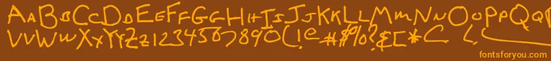 IcedLatte Font – Orange Fonts on Brown Background