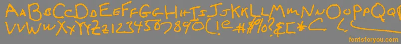 IcedLatte Font – Orange Fonts on Gray Background