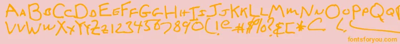 IcedLatte Font – Orange Fonts on Pink Background