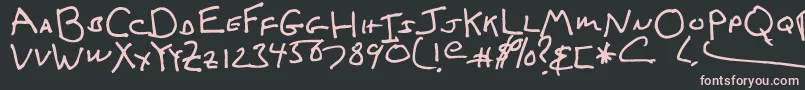 IcedLatte Font – Pink Fonts on Black Background