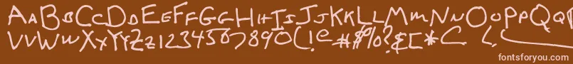 IcedLatte-Schriftart – Rosa Schriften auf braunem Hintergrund