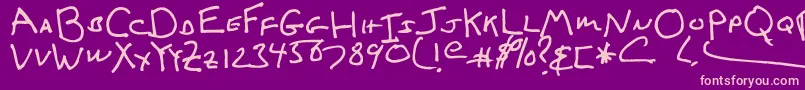 fuente IcedLatte – Fuentes Rosadas Sobre Fondo Morado