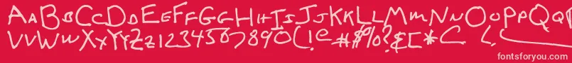 IcedLatte Font – Pink Fonts on Red Background