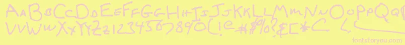 IcedLatte Font – Pink Fonts on Yellow Background