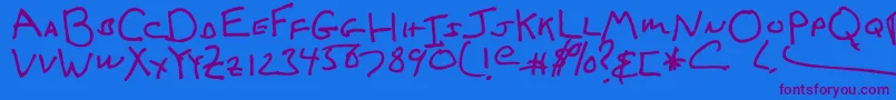IcedLatte Font – Purple Fonts on Blue Background